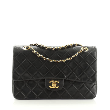 Chanel Vintage Classic Double Flap Bag Quilted Lambskin Medium