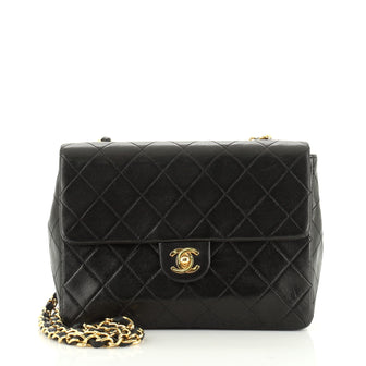 Chanel Vintage Square Classic Flap Bag Quilted Lambskin Small