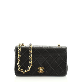 Chanel Vintage 3 Way Full Flap Bag Quilted Lambskin Mini