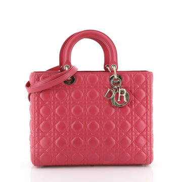 Christian Dior Lady Dior Bag Cannage Quilt Lambskin Large