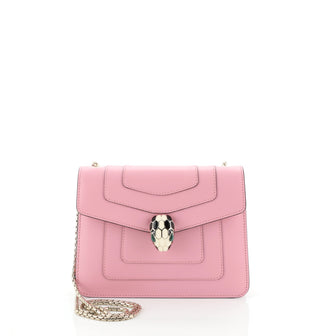 Bvlgari Serpenti Forever Square Shoulder Bag Leather Small