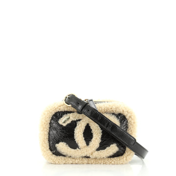 Chanel CC Mania Waist Bag Shearling and Shiny Crumpled Sheepskin Small