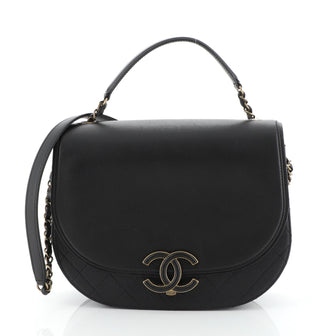Chanel Coco Curve Flap Messenger Calfskin and Quilted Goatskin Medium