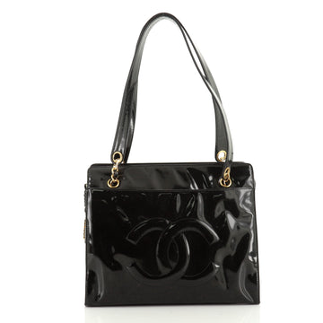 Chanel Vintage CC Shoulder Bag Patent Medium