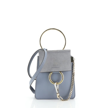 Chloe Faye Bracelet Crossbody Bag Leather and Suede Mini