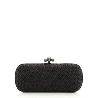 Bottega Veneta Box Knot Clutch Intrecciato Satin Long