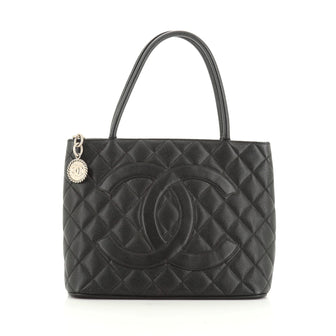 Chanel Medallion Tote Quilted Caviar 