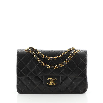 Chanel Vintage Classic Double Flap Bag Quilted Lambskin Small