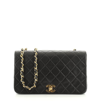 Chanel Vintage Full Flap Bag Quilted Lambskin Medium