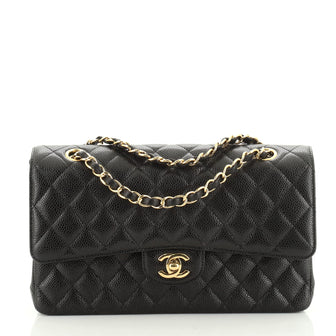 Chanel Classic Double Flap Bag Quilted Caviar Medium
