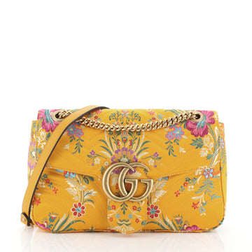 Gucci GG Marmont Flap Bag Matelasse Floral Jacquard Medium
