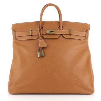 Hermes HAC Birkin Bag Brown Togo with Gold Hardware 50