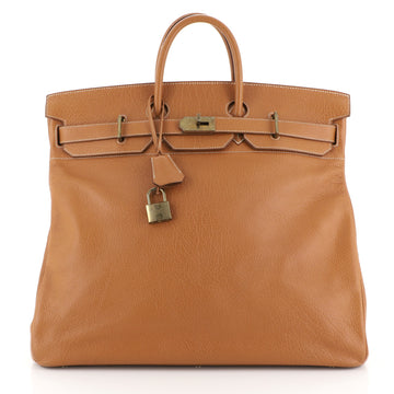 Hermes HAC Birkin Bag Brown Togo with Gold Hardware 50