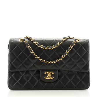 Chanel Vintage Classic Double Flap Bag Quilted Lambskin Medium