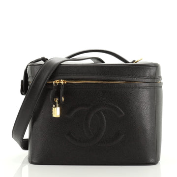 Chanel Vintage Timeless Vanity Case Caviar Large