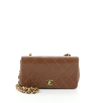 Chanel Vintage 3 Way Full Flap Bag Quilted Lambskin Mini