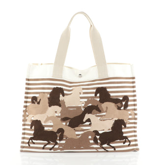Hermes Beach Bag Printed Toile Maxi