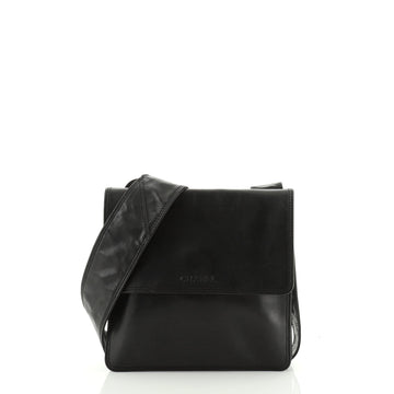 Chanel Vintage Flat Crossbody Bag Leather Small