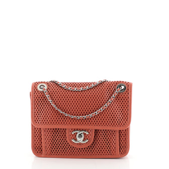 Chanel Up In The Air Flap Bag Perforated Leather Small