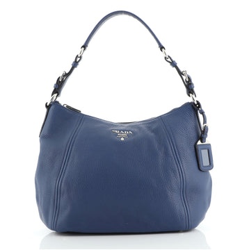 Prada Zip Top Hobo Vitello Daino Medium