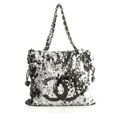 Chanel Summer Night Drawstring Tote Sequins Medium