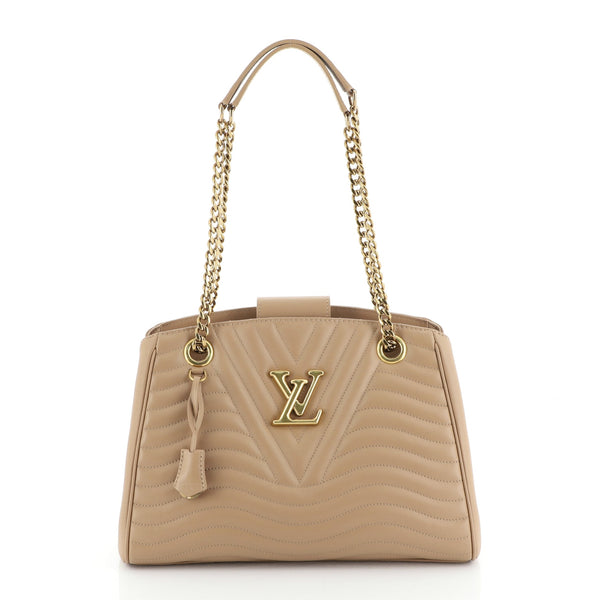 New wave leather crossbody bag Louis Vuitton Beige in Leather