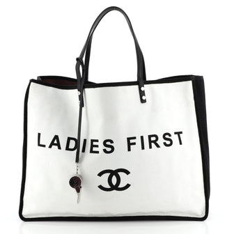Chanel Let's Demonstrate Tote Canvas Large