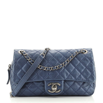 Chanel Easy Flap Bag Quilted Caviar Medium