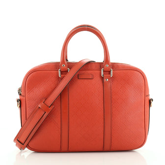 Gucci Bright Convertible Briefcase Diamante Leather Medium