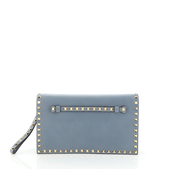 Valentino Rockstud Flap Clutch Leather 