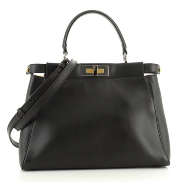 Fendi Peekaboo Bag Leather with Calf Hair Interior Regular