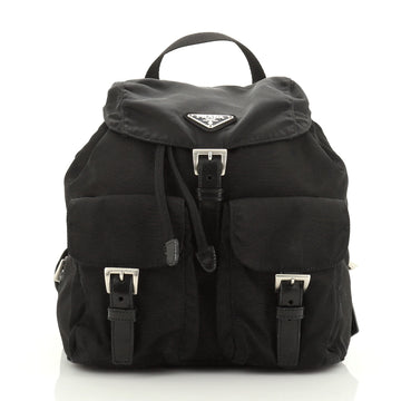 Prada Double Front Pocket Backpack Tessuto Medium