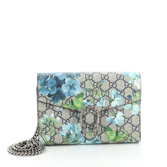 Gucci Dionysus Chain Wallet Blooms Print GG Coated Canvas Small