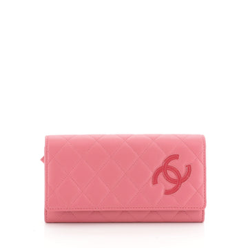 Chanel CC Flap Wallet Quilted Lambskin Long