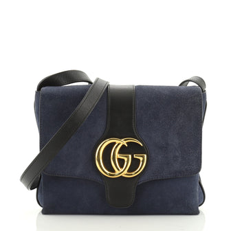 Gucci Arli Shoulder Bag Suede with Leather Medium