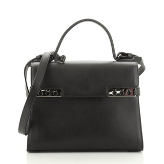 Delvaux Tempete Top Handle Bag Leather MM