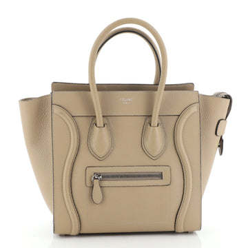 Celine Luggage Bag Grainy Leather Micro