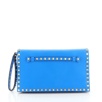 Valentino Rockstud Flap Clutch Leather 