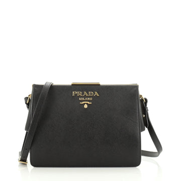 Prada Light Frame Shoulder Bag Saffiano Leather Small