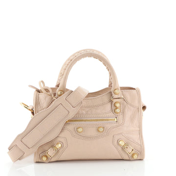 Balenciaga City Giant Studs Bag Leather Mini