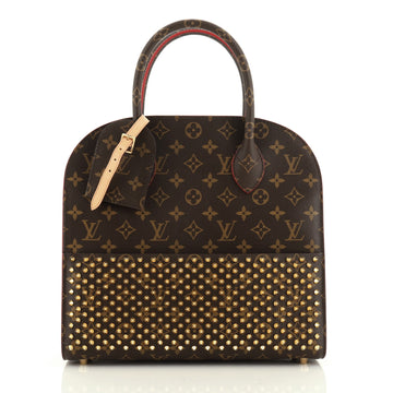 Louis Vuitton Christian Louboutin Shopping Bag Calf Hair and Monogram Canvas 