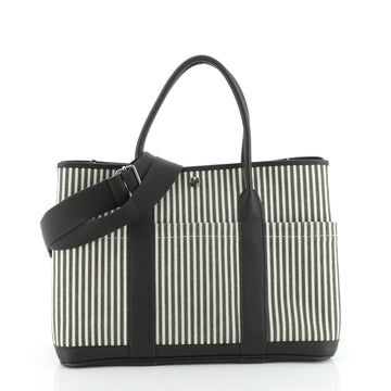 Hermes Garden Party Pockets Tote Toile and Leather 36