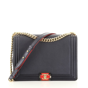 Chanel Boy Flap Bag Cube Embossed Lambskin Large