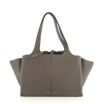 Tri-Fold Shoulder Bag Grained Calfskin Small