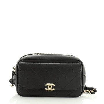 Casual Trip Waist Bag Quilted Lambskin
