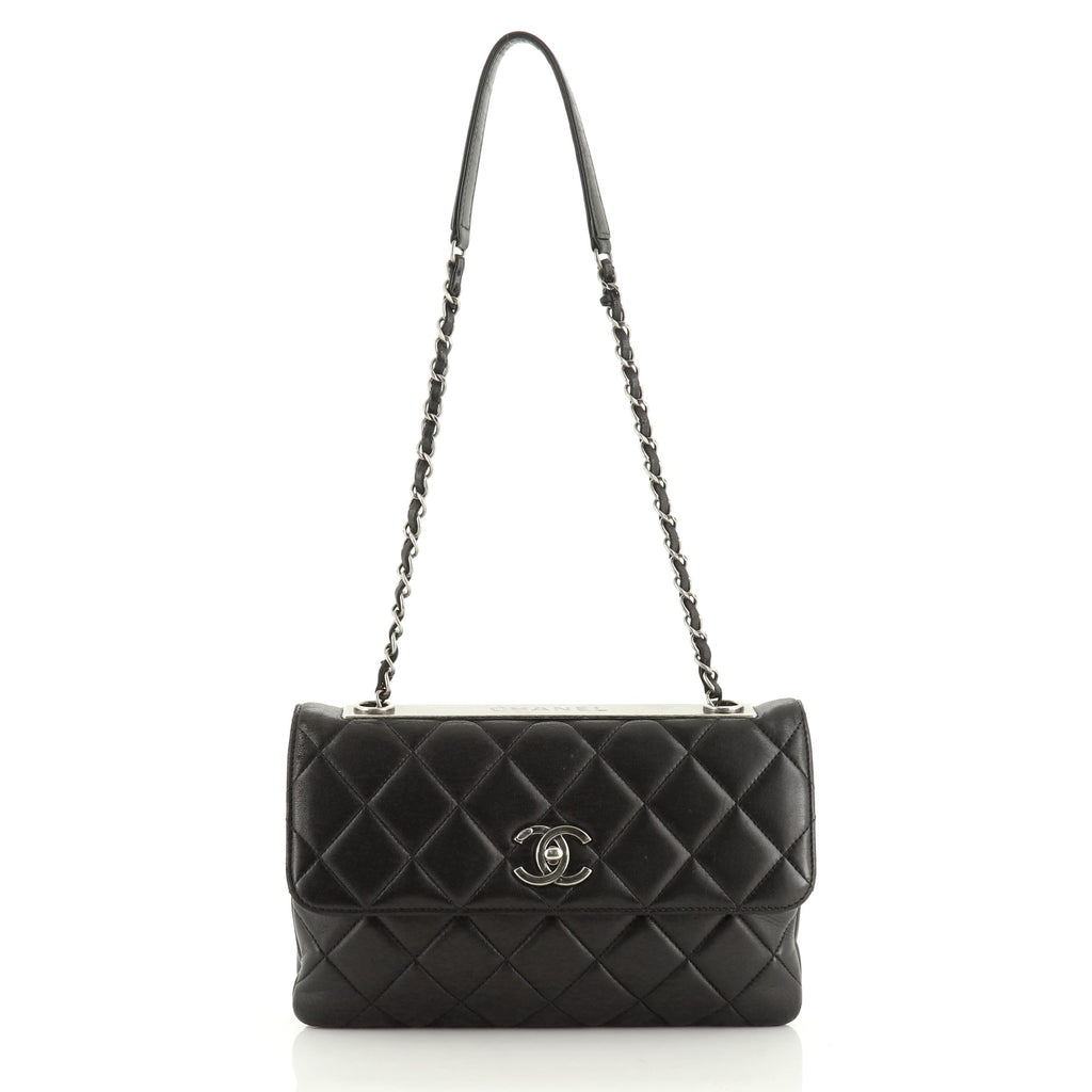 Chanel Trendy CC Flap Bag Quilted Lambskin Medium Black 49743137