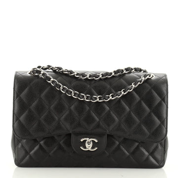 Classic Double Flap Bag Quilted Caviar Jumbo