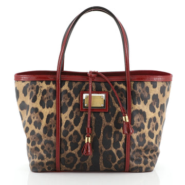 Dolce & Gabbana Miss Escape Open Tote Printed Coated Canvas Medium