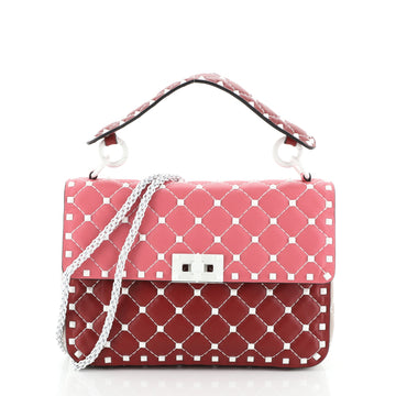 Valentino Free Rockstud Spike Flap Bag Quilted Leather Medium