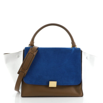 Celine Tricolor Trapeze Bag Suede Medium